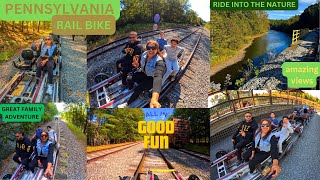 RAIL BIKE IN PENNSYLVANIAGREAT FAMILY ADVENTURE [upl. by Endaira]