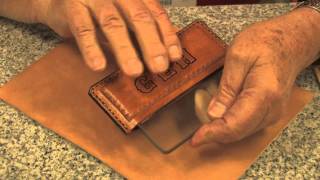 Using A Glass Burnisher On Leather [upl. by Brnaby]