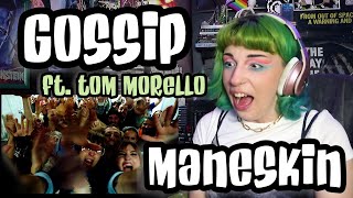 REACTION  MÅNESKIN quotGOSSIPquot ft TOM MORELLO [upl. by Acirfa]