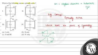 Which of the following ions are optically active I II III IV [upl. by Sisak]