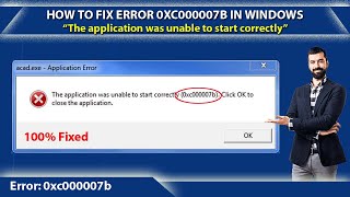 How to fix Error 0xc000007b in Windows the application was unable to start correctly fix this issue [upl. by Eizeerb]