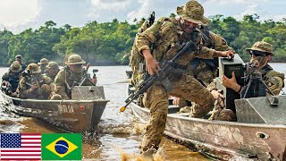 US Army in Brazil Soldiers of the 101st Airborne Division During Combat Exercises in the Jungle [upl. by Richardo]