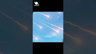 Meteor shower on Earth caught on camera 😱maniverse shorts moon asteroid [upl. by Harim242]