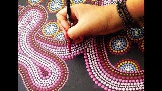 How to make dots mix paint and prepare brushes for the perfect dot painting [upl. by Myers927]