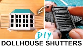 How to make Dollhouse Window Shutters  Easy Popsicle Stick DIY [upl. by Idelle]