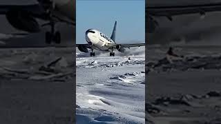 B737200 Takeoff from SnowCovered Runway [upl. by Gay387]