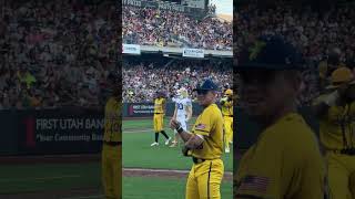 This collab is bananas BANANAS🍌savannahbananasbaseballlive dance baseball cosmo [upl. by Notnert99]