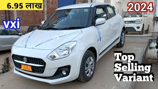 Maruti Suzuki Swift VXi 2024  New Swift 2024 Features  Interior and Exterior  Real Life Review [upl. by Nittirb]