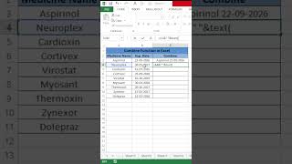 combine date and name cell exceltips exceltricks excelfansonly LearnExcel0810 [upl. by Airottiv]