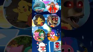 Lightning Mcqueen Vlad and Niki Pikachu Paw Patrol Exe Pinkfong Baby Shark Tiles Hop 248 [upl. by Milena16]