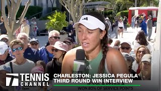 Top Seed Jessica Pegula Feeling The Love From Fans In Charleston  Charleston Third Round [upl. by Efram]