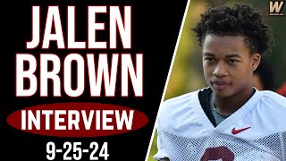 Jalen Brown talks progress in 2024 SMU game FSU Football  Warchant TV FSU [upl. by Atikkin583]