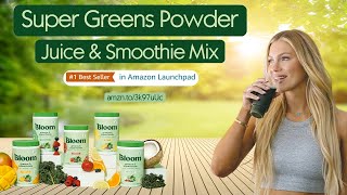 Bloom Nutrition Green Superfood  Super Greens Powder Juice amp Smoothie Mix [upl. by Ahsiloc109]