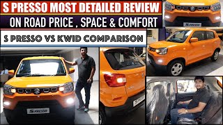 S Presso Detailed Walkaround ReviewFeatures On Road Price  S Presso Top Model  Maruti S Presso [upl. by Aiker]