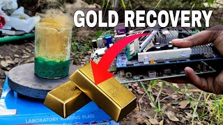 How To Recover Gold From Computers And Mobile Parts कंप्यूटर से सोना निकाले घर पर [upl. by Mufinella]