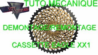 TUTO MÉCANIQUE VTT CASSETTE EAGLE XX1 DÉMONTAGEREMONTAGE VTT 4K [upl. by Oneill400]