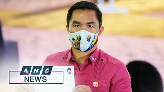 Pacquiao bares Senate slate Tulfo Binay Escudero Loren Zubiri Villanueva Barbo et al  ANC [upl. by Yordan]