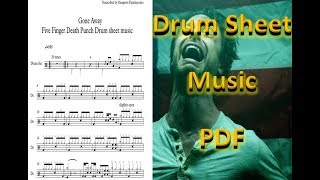 Five Finger Death Punch  Gone Away  Drum PDF  Link in the Description [upl. by Hanahs]