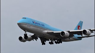 Landings at Heathrow Korean Air 7478 [upl. by Adora]