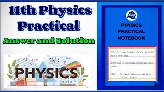 CLASS 11 PHYSICS PRACTICAL  All experiment  vernier caliper  Screw gauge 11thphysics [upl. by Enegue]