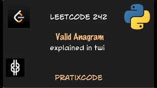 Valid Anagram  Leetcode 242  Python  Twi [upl. by Eeliah605]