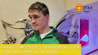 Franco Mostert  Springboks vs Wales postmatch [upl. by Lacim311]