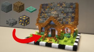 Minecraft  Building a House With RANDOM BLOCKS [upl. by Niwrad]