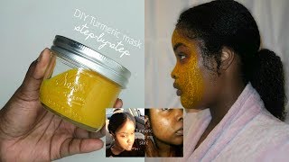 DIY turmeric mask Lighten dark marksacne scars No skin bleaching Quick amp Easy recipe [upl. by Dorise163]