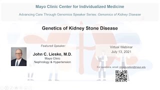 Genomics of Kidney Disease Genetics of Kidney Stone Disease [upl. by Inobe233]