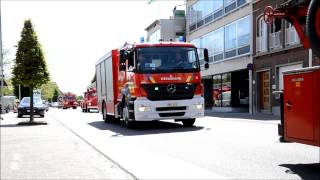 Optocht Brandweerwagens Kruibeke  Fire truck parade lots of sirens [upl. by Pugh]