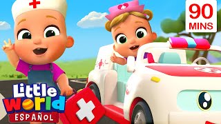 Las Ruedas De La Ambulancia 🚑  Canciones Infantiles Para Aprender  Little World En Español [upl. by Lessig816]