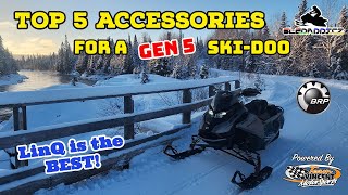 Top 5 Accessories for a SkiDoo Gen 5 Snowmobile  Must haves for trail riders [upl. by Sigmund126]