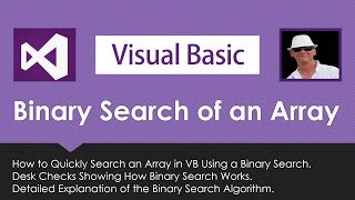 How to Binary Search Algorithm and Do Searches in VB [upl. by Sillsby]