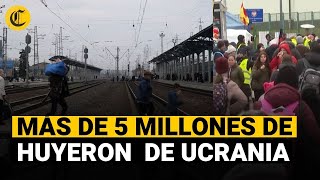 ONU estima que 5 millones de personas huyeron de Ucrania desde el inicio de la invasión rusa [upl. by Aihtnis94]