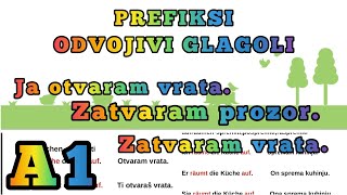 A1 LEKCIJA 35 ● RAZDVOJIVI GLAGOLI  GLAGOLI SA RAZDVOJNIM PREFIKSOM ● Ich stehe um 6 Uhr auf ● [upl. by Mulry903]