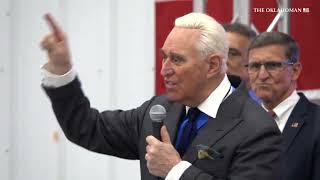 Jackson Lahmeyer holds Senate campaign rally with Roger Stone Michael Flynn [upl. by Ayanal]