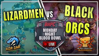 🔴LIZARDMEN vs BLACK ORCS  LIVE Blood Bowl BONEHEAD CHAMPIONSHIP  Monday Night Blood Bowl [upl. by Suirad]