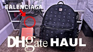 MCM Backpack REP  First DHGate Haul  BALENCIAGA AND LV [upl. by Oirogerg]