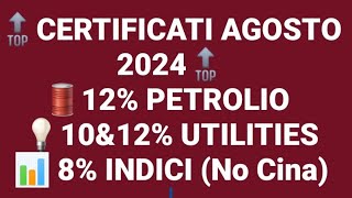 📊4 CERTIFICATI PRUDENTI AGOSTO 2024📊 BNPParibas Vontobel Marex Certificati certificates sp500 [upl. by Malchus289]