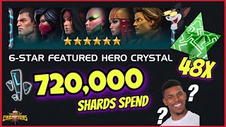 I Spend 720000 Shard on 48x 6Star Featured Hero Crystals in  MCOC [upl. by Amron]