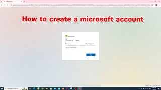 How to create a microsoft account 2024 [upl. by Jezabel]