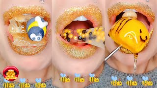 Satisfying ASMR Eating Honey Bee🐝🐝 🐝Themed Food Mukbang [upl. by Socem]