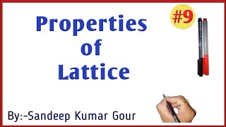 Properties of Lattice  Discrete Mathematics in Hindi [upl. by Anak]