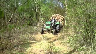 deutz d40s sort une remorque de bois [upl. by Znarf]