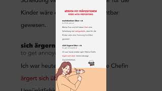 VERBEN MIT PRÄPOSITIONEN  verbs with preposition  Deutsch lernen durch Hören DldH shortsvideo [upl. by Skye]