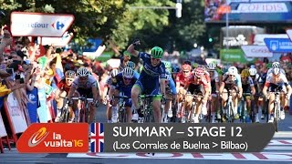 Summary  Stage 12 Los Corrales de Buelna  Bilbao  La Vuelta a España 2016 [upl. by Annairt]