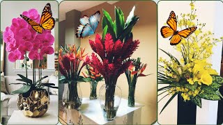 trending fresh ikebana flowers arrangement ideas🦋🌹🏡💐 [upl. by Doroteya742]