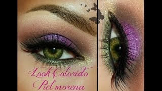 MAQUILLAJE COLORIDO  COLORFUL MAKEUP [upl. by Damon]