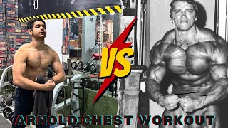 Trying Arnold’s Heaviest Chest Workout 😱  Tagda Pump Aaya🔥 [upl. by Greysun302]