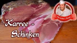 Karree  Schinken selber machen  Schweinerücken kalt geräuchert  Opa Jochens Rezept [upl. by Aniham775]